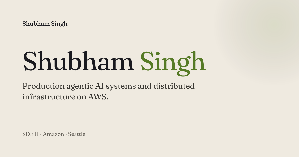 Shubham Singh | Software Engineer